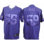 Nike Minnesota Vikings #69 Jared Allen Drenched Limited Purple Jersey