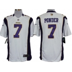 Nike Minnesota Vikings #7 Christian Ponder White Limited Jersey