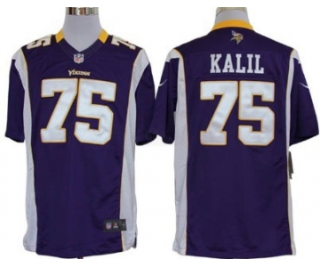 Nike Minnesota Vikings #75 Matt Kalil Purple Limited Jersey