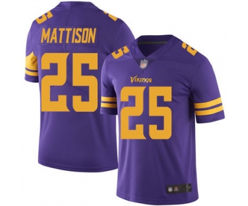 Vikings #25 Alexander Mattison Purple Men's Stitched Football Limited Rush Jersey