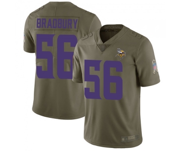 Vikings #56 Garrett Bradbury Olive Men's Stitched Football Limited 2017 Salute To Service Jersey