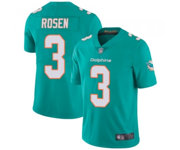 Dolphins #3 Josh Rosen Aqua Green Team Color Men's Stitched Football Vapor Untouchable Limited Jersey