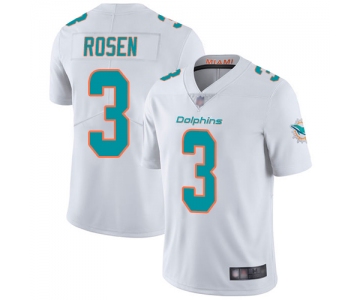Dolphins #3 Josh Rosen White Men's Stitched Football Vapor Untouchable Limited Jersey