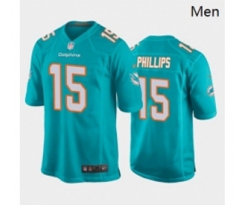 Men Miami Dolphins #15 Jaelan Phillips Aqua 2021 Draft Jersey