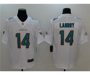 Men's Miami Dolphins #14 Jarvis Landry White 2017 Vapor Untouchable Stitched NFL Nike Limited Jersey