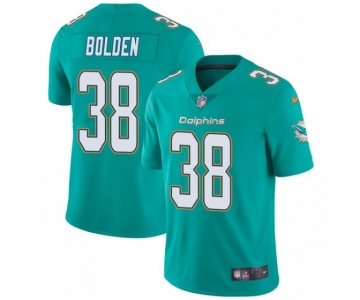 Men's Miami Dolphins #38 Brandon Bolden Nike Limited Team Color Vapor Untouchable Aqua Jersey