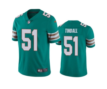 Men's Miami Dolphins #51 Channing Tindall Aqua Color Rush Limited Stitched Football Jersey