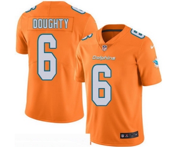 Men's Miami Dolphins #6 Brandon Doughty Orange 2016 Color Rush Stitched NFL Nike Limited Jersey