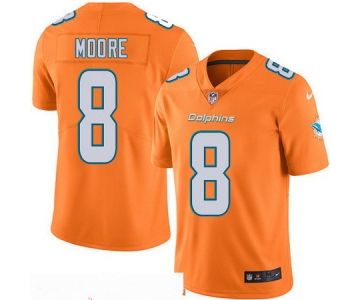 Men's Miami Dolphins #8 Matt Moore Orange 2016 Color Rush Stitched NFL Nike Limited Jersey