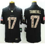 Miami Dolphins #17 Ryan Tannehill Nike Salute to Service Nike Black Limited Jersey