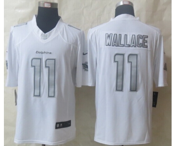 Nike Miami Dolphins #11 Mike Wallace Platinum White Limited Jersey