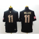 Nike Miami Dolphins #11 Mike Wallace Salute to Service Black Limited Jersey