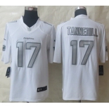 Nike Miami Dolphins #17 Ryan Tannehill Platinum White Limited Jersey