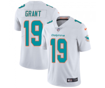 Nike Miami Dolphins #19 Jakeem Grant White Men's Stitched NFL Vapor Untouchable Limited Jersey
