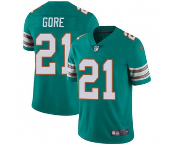 Nike Miami Dolphins #21 Frank Gore Aqua Green Alternate Men's Stitched NFL Vapor Untouchable Limited Jersey