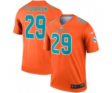 Nike Miami Dolphins 29 Minkah Fitzpatrick Orange Inverted Legend Jersey