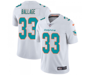 Nike Miami Dolphins #33 Kalen Ballage White Men's Stitched NFL Vapor Untouchable Limited Jersey
