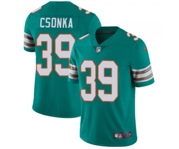 Nike Miami Dolphins #39 Larry Csonka Aqua Green Alternate Men's Stitched NFL Vapor Untouchable Limited Jersey