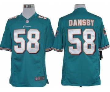 Nike Miami Dolphins #58 Karlos Dansby Green Limited Jersey