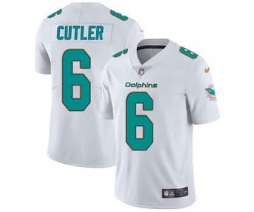 Nike Miami Dolphins #6 Jay Cutler White Men's Stitched NFL Vapor Untouchable Limited Jersey