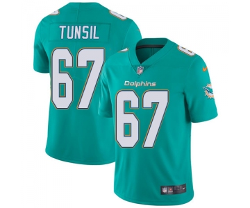 Nike Miami Dolphins #67 Laremy Tunsil Aqua Green Team Color Men's Stitched NFL Vapor Untouchable Limited Jersey