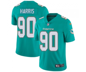Nike Miami Dolphins #90 Charles Harris Aqua Green Team Color Men's Stitched NFL Vapor Untouchable Limited Jersey