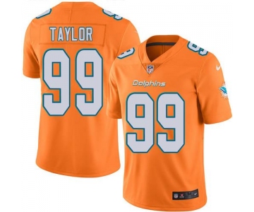 Nike Miami Dolphins #99 Jason Taylor Orange Men's Stitched NFL Limited Rush Jersey