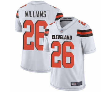 Browns #26 Greedy Williams White Men's Stitched Football Vapor Untouchable Limited Jersey