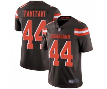 Browns #44 Sione Takitaki Brown Team Color Men's Stitched Football Vapor Untouchable Limited Jersey