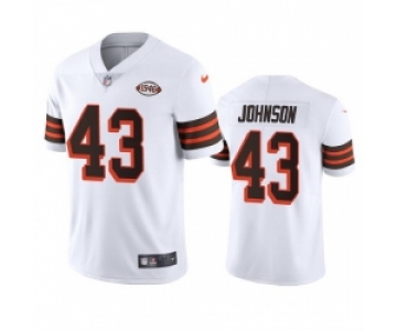 Cleveland Browns 43 John Johnson Nike 1946 Collection Alternate Vapor Limited NFL Jersey White