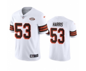 Cleveland Browns 53 Nick Harris Nike 1946 Collection Alternate Vapor Limited NFL Jersey White