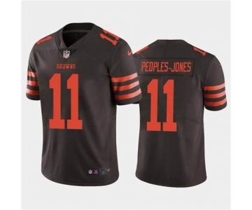 Men's Cleveland Browns #11 Donovan Peoples NFL Stitched Color Rush Limited Brown Nike Jersey