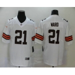 Men's Cleveland Browns #21 T.J. Ward White 2020 NEW Vapor Untouchable Stitched NFL Nike Limited Jersey