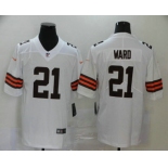 Men's Cleveland Browns #21 T.J. Ward White 2020 NEW Vapor Untouchable Stitched NFL Nike Limited Jersey