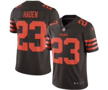 Men's Cleveland Browns #23 Joe Haden Nike Brown Color Rush Limited Jersey