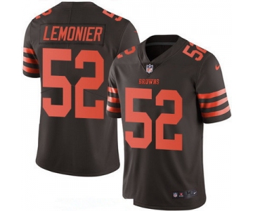 Men's Cleveland Browns #52 Corey Lemonier Brown 2016 Color Rush Stitched NFL Nike Limited Jersey