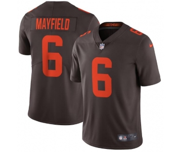 Men's Cleveland Browns #6 Baker Mayfield Brown 2020 Alternate Vapor Untouchable Stitched NFL Nike Limited Jersey