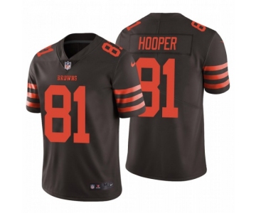 Men's Cleveland Browns #81 Austin Hooper NFL Stitched Color Rush Limited Brown Nike Jersey