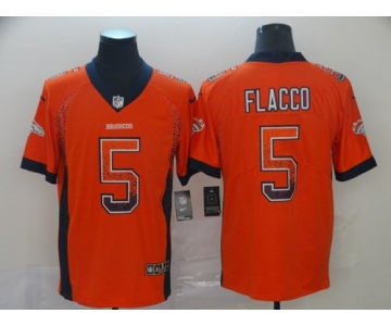 Nike Broncos 5 Joe Flacco Orange Draft Fashion Limited Jersey