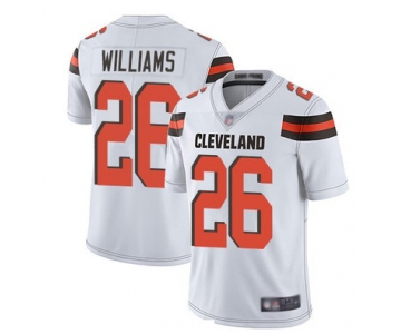 Nike Browns 26 Greedy Williams White Vapor Untouchable Limited Jersey
