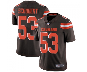 Nike Browns #53 Joe Schobert Brown Team Color Men's Stitched NFL Vapor Untouchable Limited Jersey