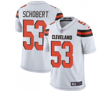 Nike Browns #53 Joe Schobert White Men's Stitched NFL Vapor Untouchable Limited Jersey