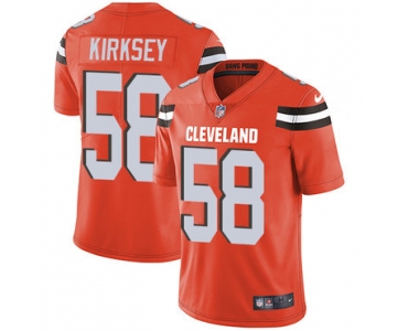 Nike Browns #58 Christian Kirksey Orange Alternate Men's Stitched NFL Vapor Untouchable Limited Jersey
