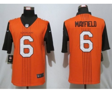 Nike Browns 6 Baker Mayfield Brown City Edition Vapor Untouchable Limited Jersey