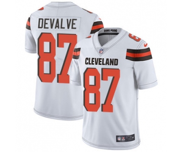 Nike Browns #87 Seth DeValve White Men's Stitched NFL Vapor Untouchable Limited Jersey