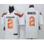 Nike Cleveland Browns #2 Johnny Manziel 2015 White Limited Jersey