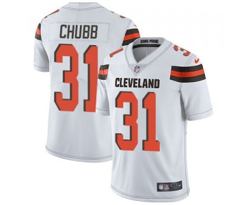 Nike Cleveland Browns #31 Nick Chubb White Men's Stitched NFL Vapor Untouchable Limited Jersey