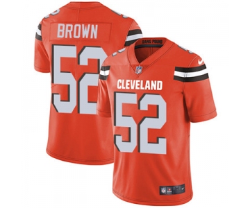 Nike Cleveland Browns #52 Preston Brown Orange Alternate Men's Stitched NFL Vapor Untouchable Limited Jersey
