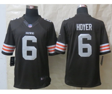 Nike Cleveland Browns #6 Brian Hoyer Brown Limited Jersey