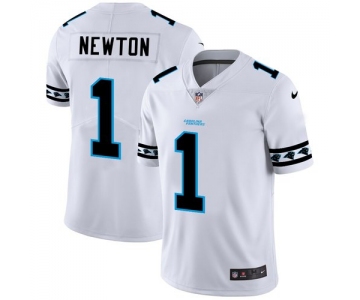 Carolina Panthers #1 Cam Newton Nike White Team Logo Vapor Limited NFL Jersey